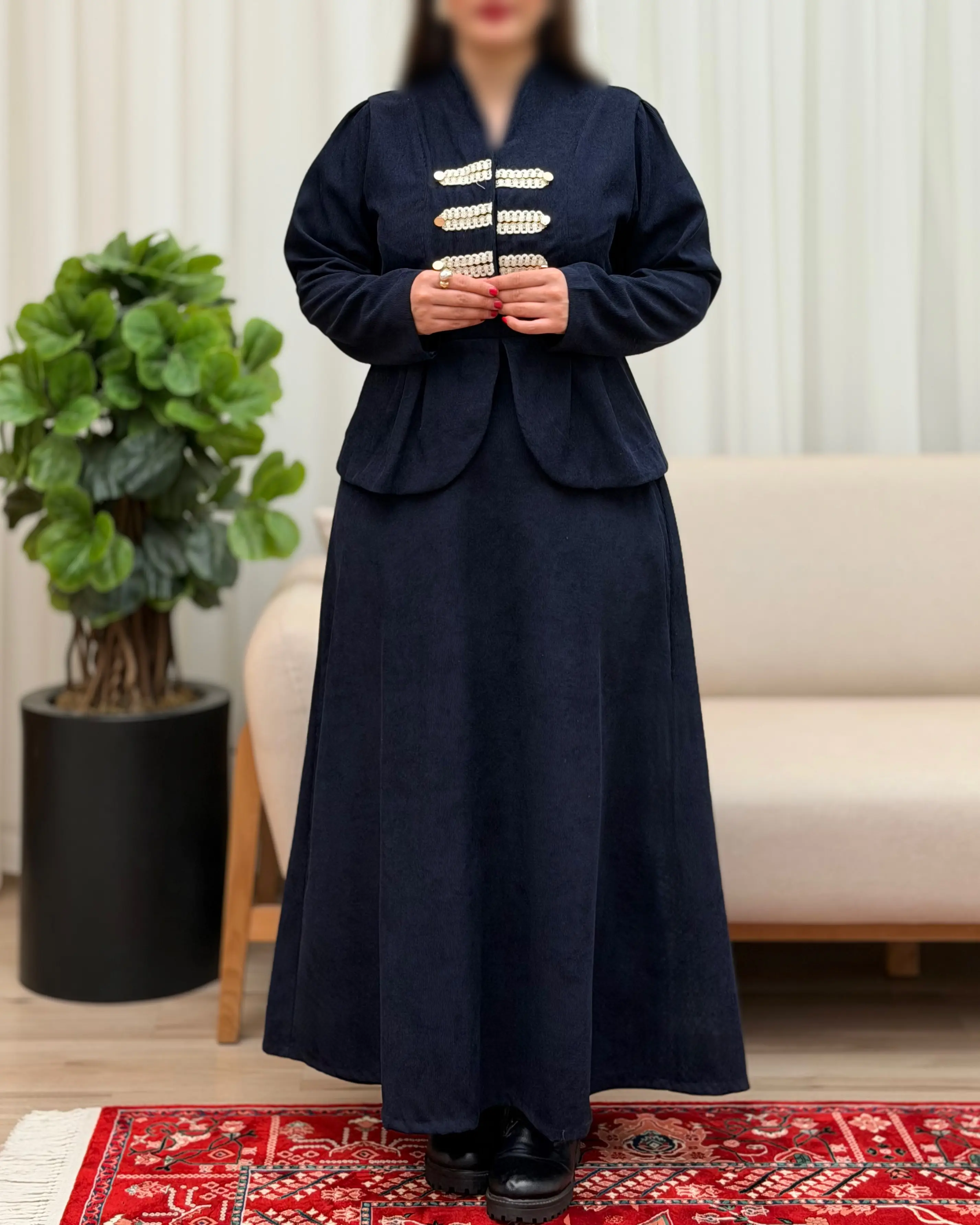 ست شومیز دامن کبریتی مدل آبان